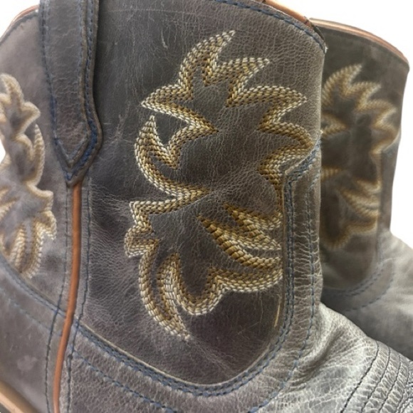 Laredo Women’s Sapphrye Blue Gray Round Toe Cowboy Booties Boots Size 9M - Picture 5 of 14